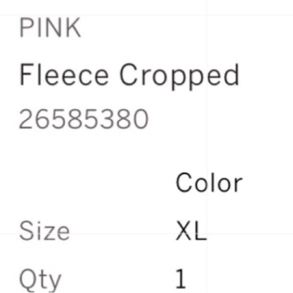 Brand New PINK Fleece Cropped Sweatshirt XL & Nectar Pulse Fragrance Mist 8.4oz - Picture 5 of 7